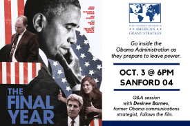 FILM: The Final Year, Go inside the Obama Administration as they prepare to leave power.